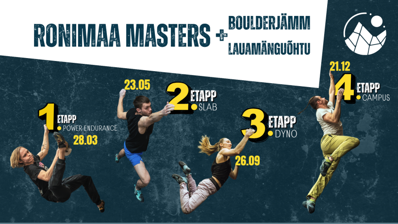 RONIMAA MASTERS + Boulderjämm + lauamänguõhtu Ronimaal!