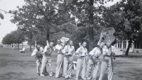 Paremalt Paul Trepp, Rudolf Kivi, Uno Värk, Hans Jänes, Raimond Valgre, Felix Vebermann ja Eduard Rägo.